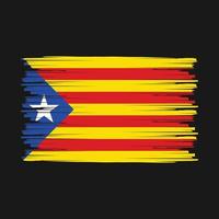 cepillo de la bandera de cataluña vector