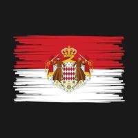 Monaco Flag Brush vector