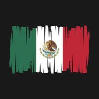 Ilustración de vector de bandera de México