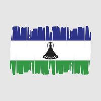 Lesotho Flag Vector Illustration
