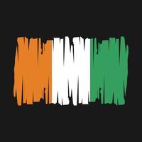 Ivory Coast Flag Vector Illustration