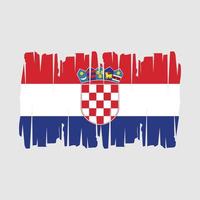 ilustración de vector de bandera de croacia