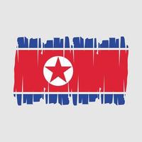 North Korea Flag Vector Illustration