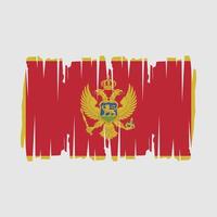 montenegro bandera vector ilustración