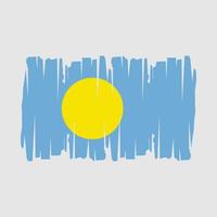 Palau Flag Vector Illustration