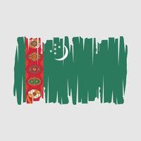 Turkmenistan Flag Vector Illustration