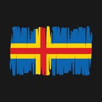 Aland Islands Flag Vector Illustration