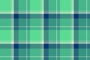 Plaid background, check seamless pattern in green. Vector fabric texture for textile print, wrapping paper, gift card or wallpaper.