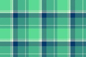 Plaid background, check seamless pattern in green. Vector fabric texture for textile print, wrapping paper, gift card or wallpaper.