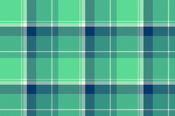 Plaid background, check seamless pattern in green. Vector fabric texture for textile print, wrapping paper, gift card or wallpaper.