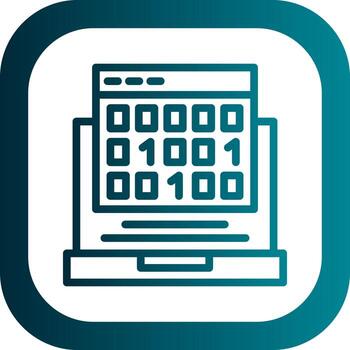 diseño de icono de vector de código binario