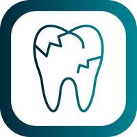 Decayed Teeth Vector Icon Design