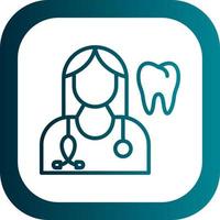 Female Dentist Vector Icon Design