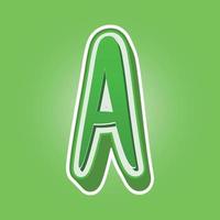 3d illustration of letter a vector