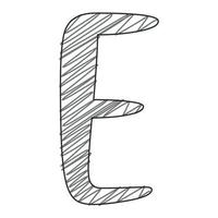 3d illustration of letter e vector