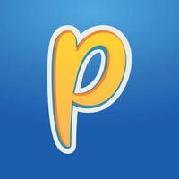 3d illustration of letter p vector