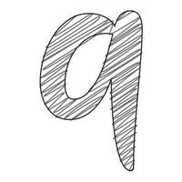 3d illustration of small letter q vector