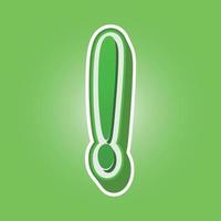 3d illustration of exclamation mark vector