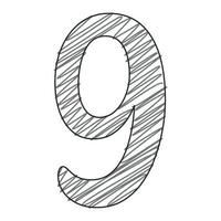 3d illustration of number 9 vector