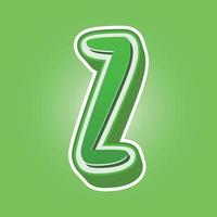 3d illustration of letter z vector