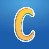 3d illustration of letter c vector