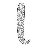 3d illustration of small letter l vector