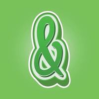 3d illustration of ampersand sign vector