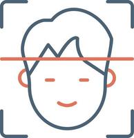 Face Recognition Vector Icon