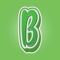 3d illustration of letter b vector