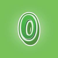 3d illustration of small letter o vector