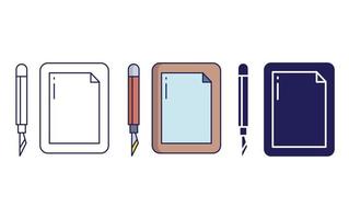 Page cutter  icon vector