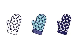 Oven Gloves icon vector