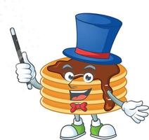 Chocolate cream pancake Cartoon character vector