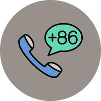 China Dial code Vector Icon