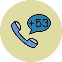 Cuba Dial code Vector Icon