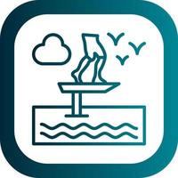 Sit Down Hydrofoiling Vector Icon Design