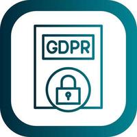 diseño de icono de vector de política gdpr