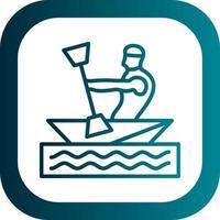 Kayaking Vector Icon Design