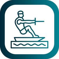 Barefoot Skiing Vector Icon Design