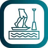 Standup Paddleboarding Vector Icon Design