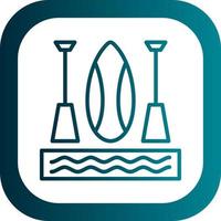 Paddleboarding Vector Icon Design