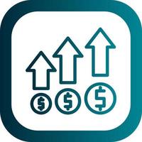 Money Growth Vector Icon Design