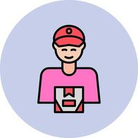 Delivery Man Vector Icon