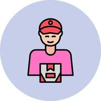 Delivery Man Vector Icon