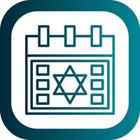 Hebrew Calendar Vector Icon Design