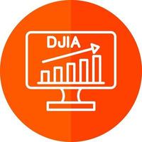 diseño de icono de vector de djia