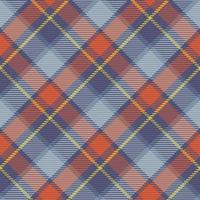 Check plaid seamless fabric texture. Diagonal print. vector