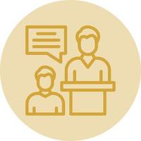 Job Interview Vector Icon Design