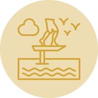 Sit Down Hydrofoiling Vector Icon Design