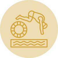 Rescue Swimming Vector Icon Design